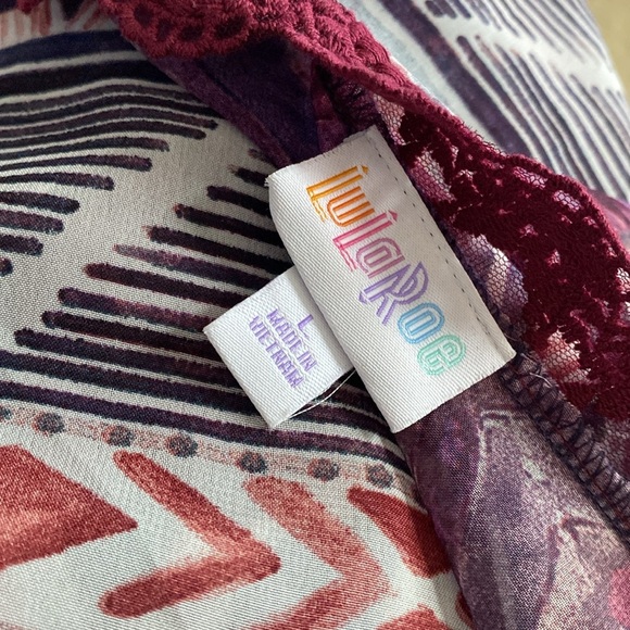 Lularoe Chloe Stylish Women's Aztec Patterned Cardigan kimono kaftan Sz L - Picture 8 of 9